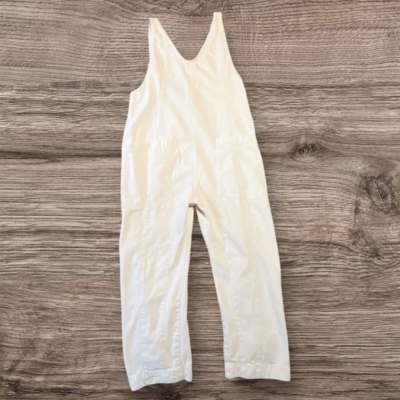 We The Free Pants - Free People We The Free Jumpsuit Womens High Roller Ivory Denim Pull On Overall